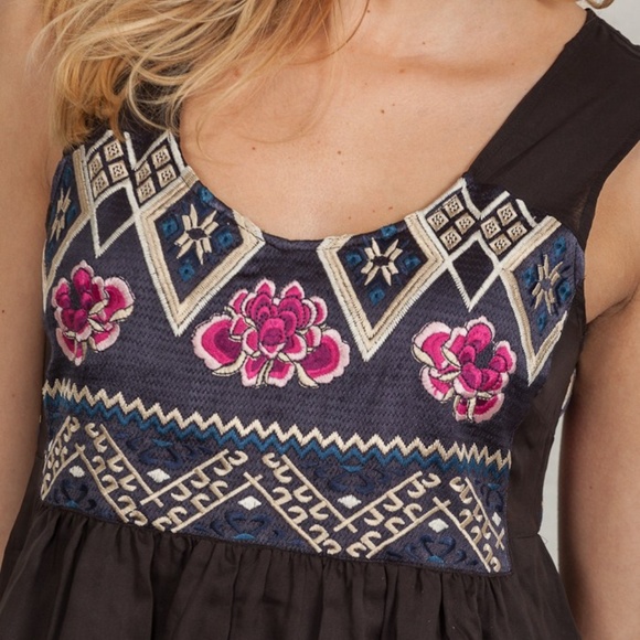 New Odd Molly Miss Word Hi Low Black Little Black Dress Size 1 (Small) - Picture 3 of 7